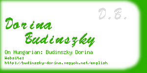 dorina budinszky business card